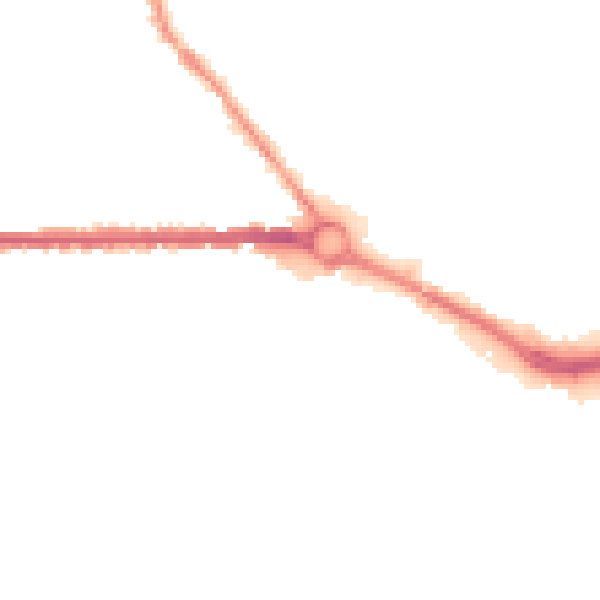 Night-time road noise heatmap for S70 1BH