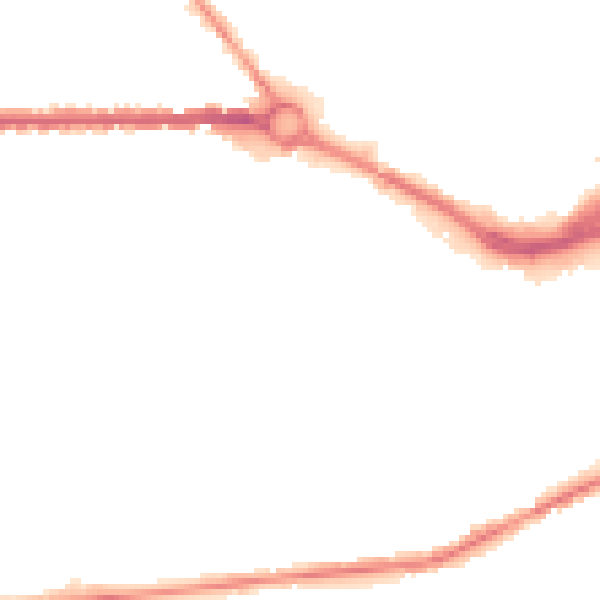 Night-time road noise heatmap for S70 1BP