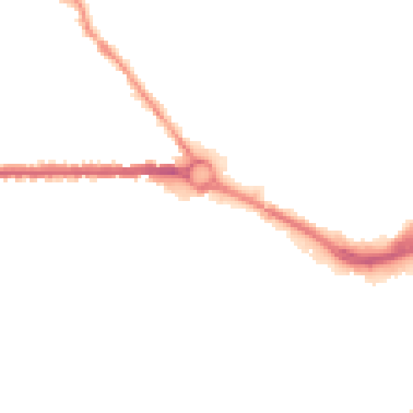 Night-time road noise heatmap for S70 1BY