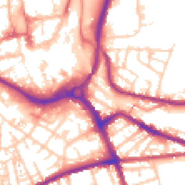 Daytime road noise heatmap for S70 1DF