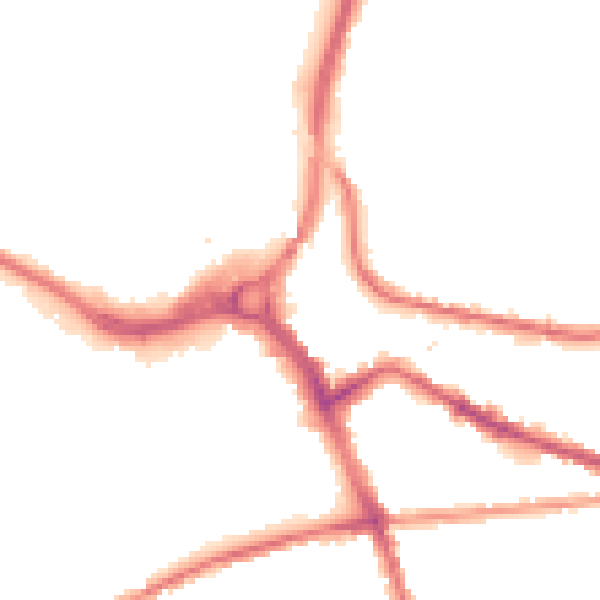 Night-time road noise heatmap for S70 1DF