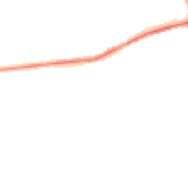 Night-time road noise heatmap for S70 1ED