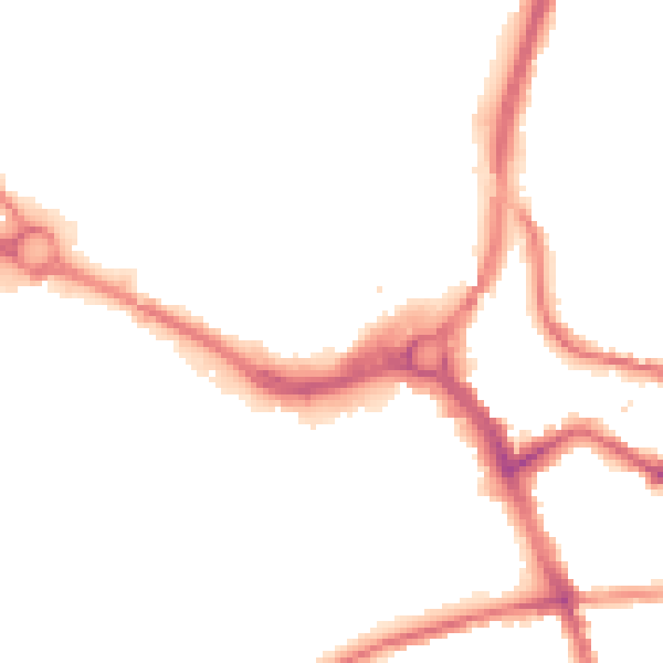 Night-time road noise heatmap for S70 1EQ
