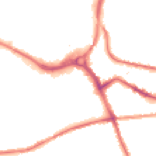 Night-time road noise heatmap for S70 1FA