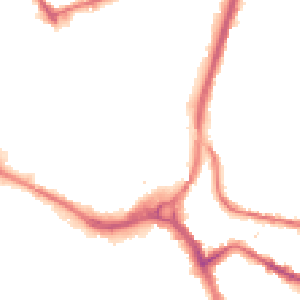 Night-time road noise heatmap for S70 1GW