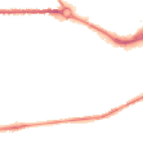 Night-time road noise heatmap for S70 1HA