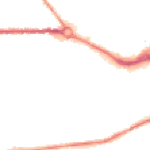 Night-time road noise heatmap for S70 1HB