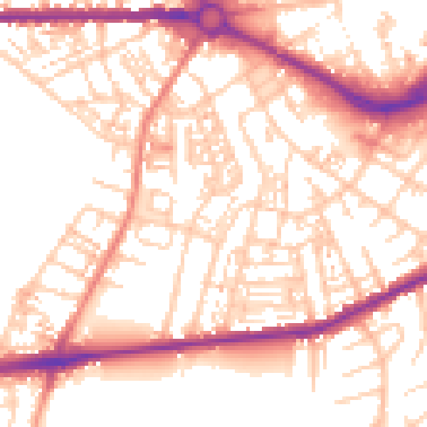 Daytime road noise heatmap for S70 1HD
