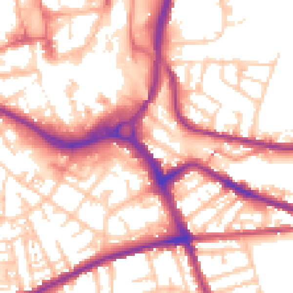 Daytime road noise heatmap for S70 1HP