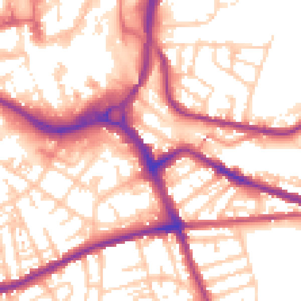 Daytime road noise heatmap for S70 1HS
