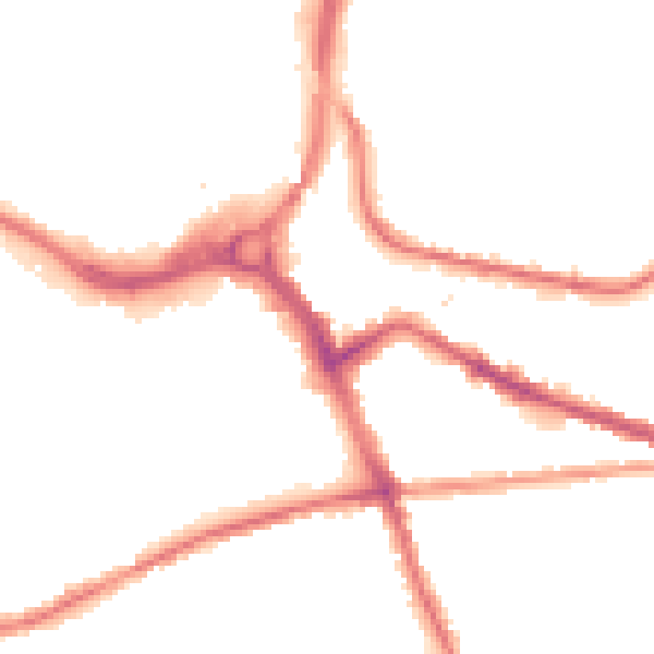 Night-time road noise heatmap for S70 1HS