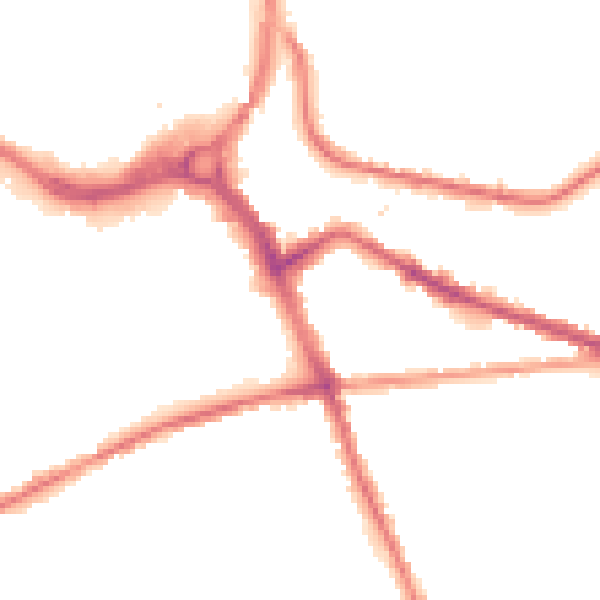 Night-time road noise heatmap for S70 1HY
