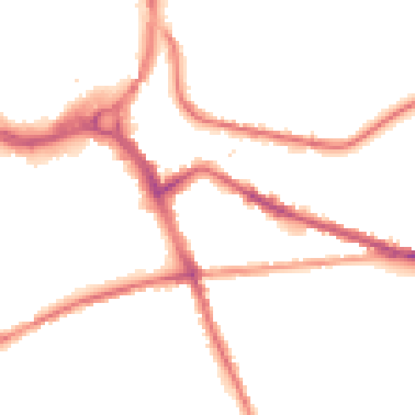 Night-time road noise heatmap for S70 1JA