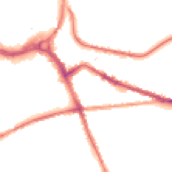 Night-time road noise heatmap for S70 1JE