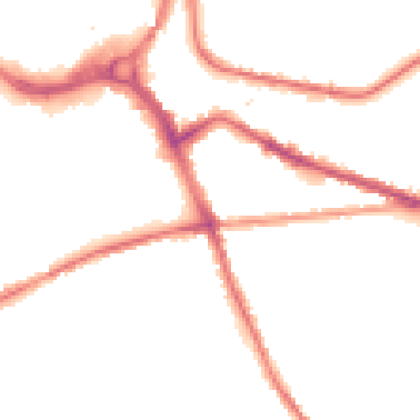 Night-time road noise heatmap for S70 1JH