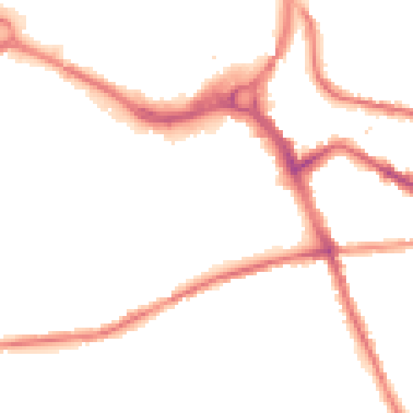 Night-time road noise heatmap for S70 1LJ