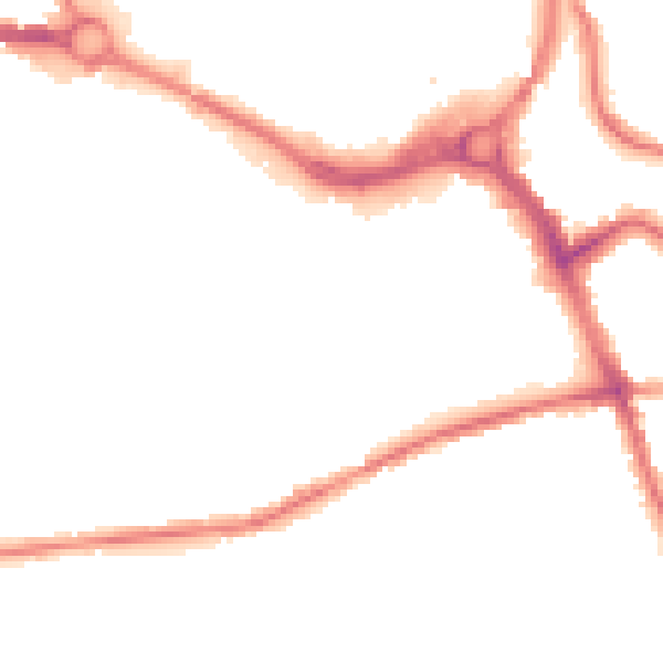 Night-time road noise heatmap for S70 1LR