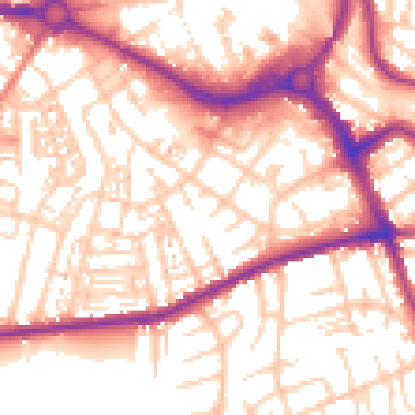 Daytime road noise heatmap for S70 1LS