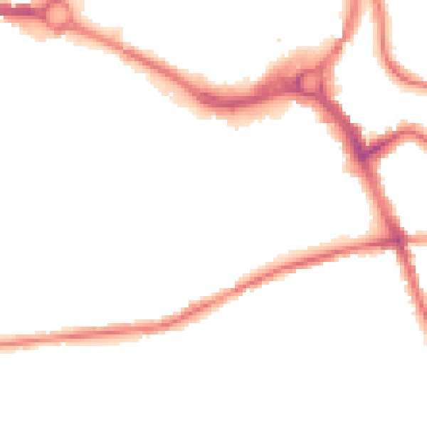 Night-time road noise heatmap for S70 1LS
