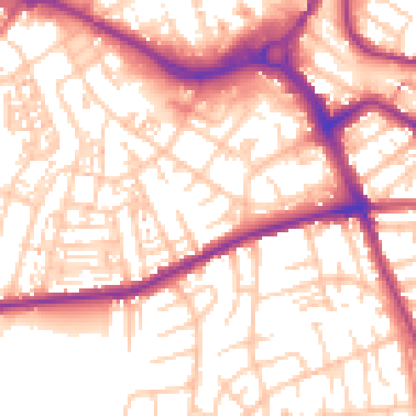 Daytime road noise heatmap for S70 1LT