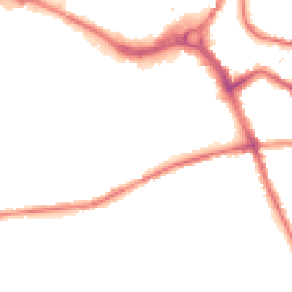 Night-time road noise heatmap for S70 1LT