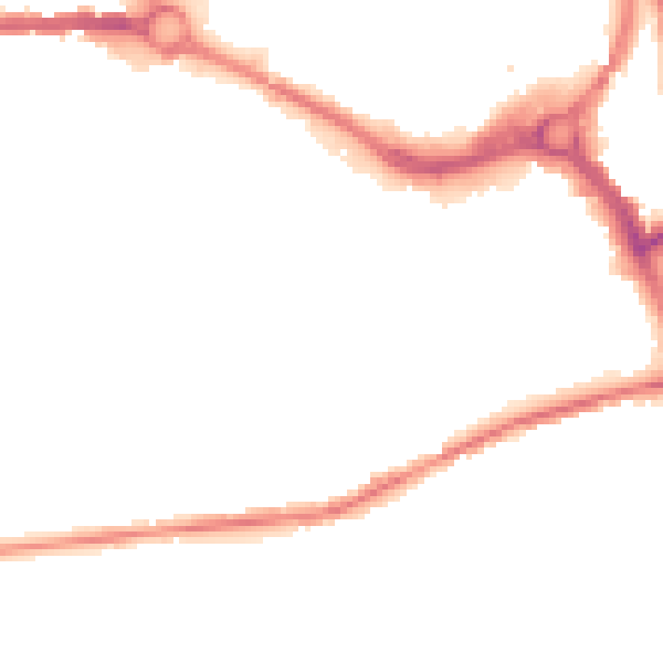 Night-time road noise heatmap for S70 1NH