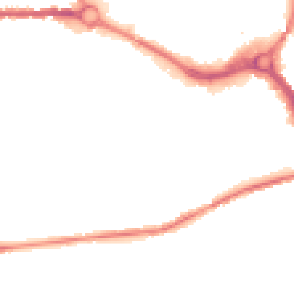 Night-time road noise heatmap for S70 1NJ