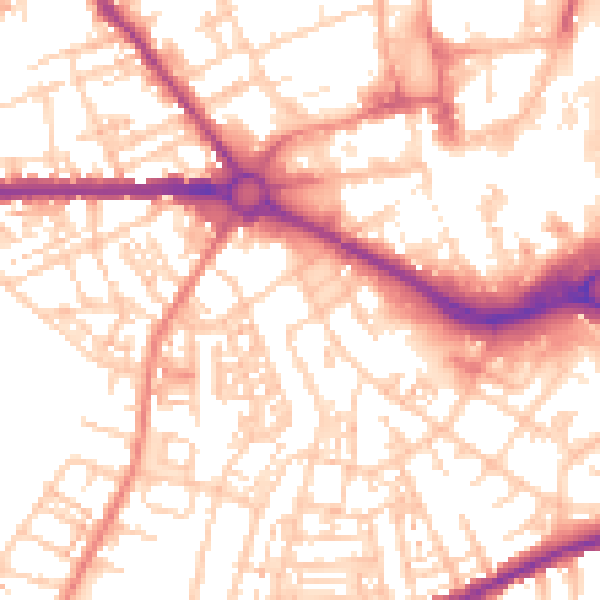 Daytime road noise heatmap for S70 1PR