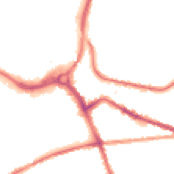 Night-time road noise heatmap for S70 1TL