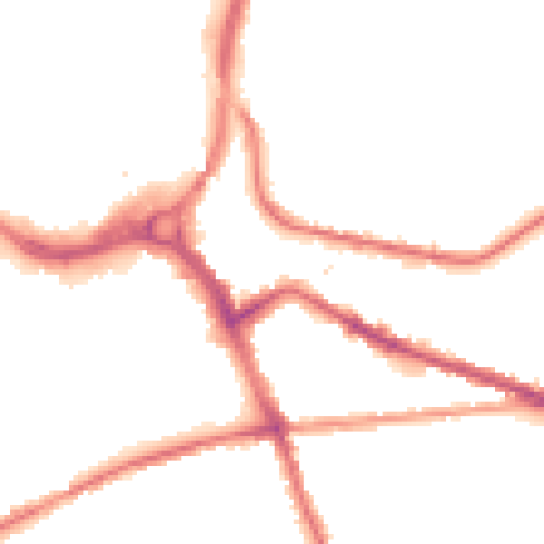 Night-time road noise heatmap for S70 1TW