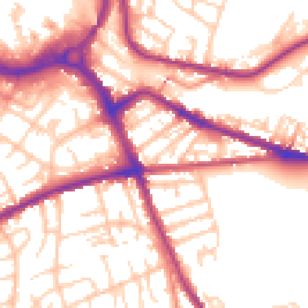 Daytime road noise heatmap for S70 1UA
