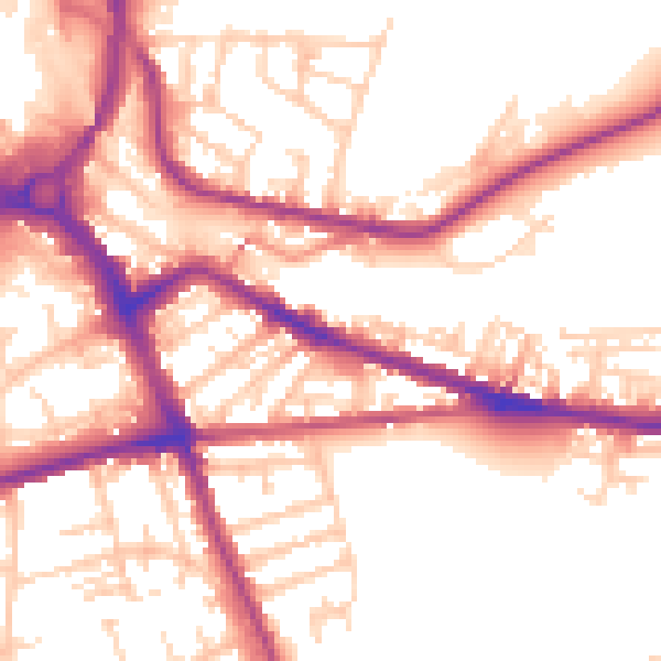 Daytime road noise heatmap for S70 1UD