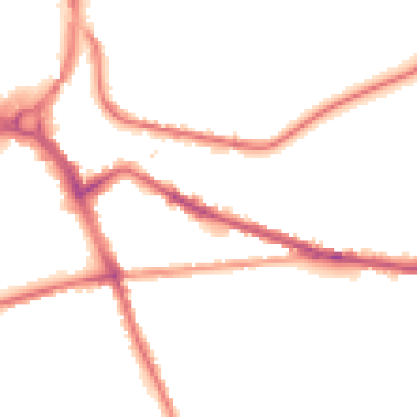 Night-time road noise heatmap for S70 1UD