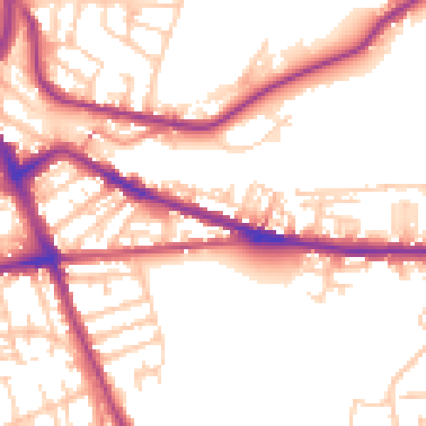 Daytime road noise heatmap for S70 1UH