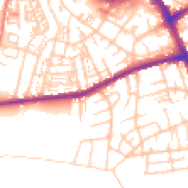 Daytime road noise heatmap for S70 1YP