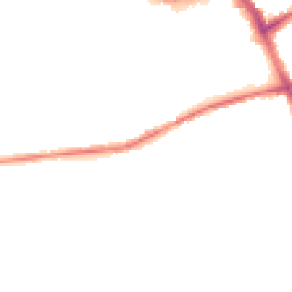 Night-time road noise heatmap for S70 1YP