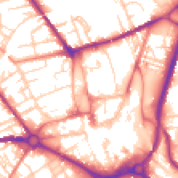Daytime road noise heatmap for S70 2AH