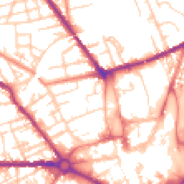Daytime road noise heatmap for S70 2AU