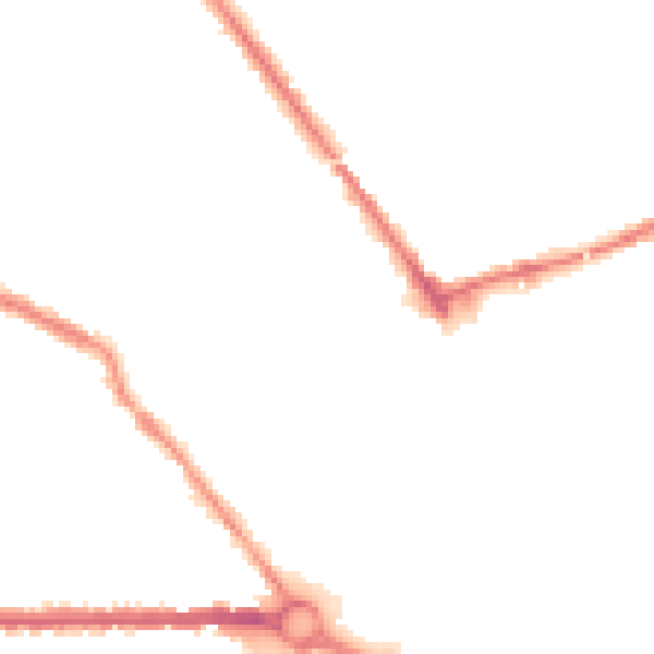 Night-time road noise heatmap for S70 2BG