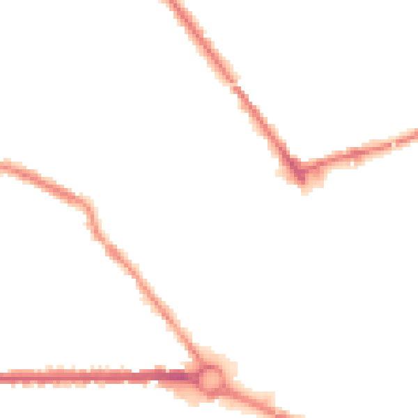 Night-time road noise heatmap for S70 2BJ