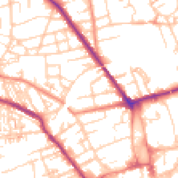 Daytime road noise heatmap for S70 2BS
