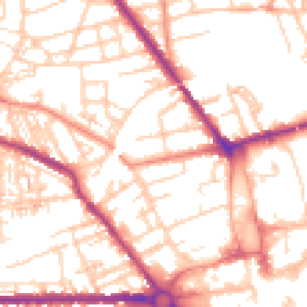 Daytime road noise heatmap for S70 2BU
