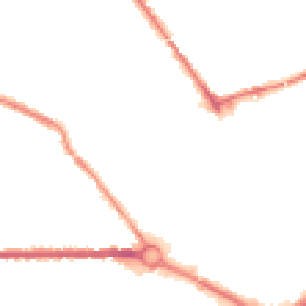 Night-time road noise heatmap for S70 2DA