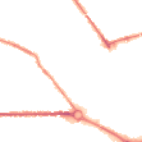 Night-time road noise heatmap for S70 2DG