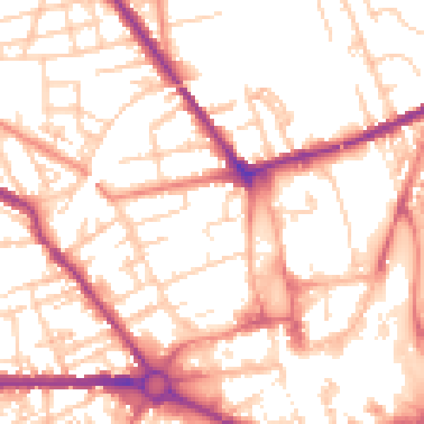 Daytime road noise heatmap for S70 2HA