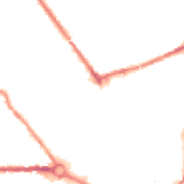 Night-time road noise heatmap for S70 2HL