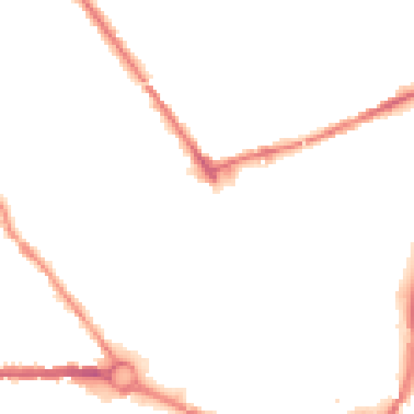 Night-time road noise heatmap for S70 2HX