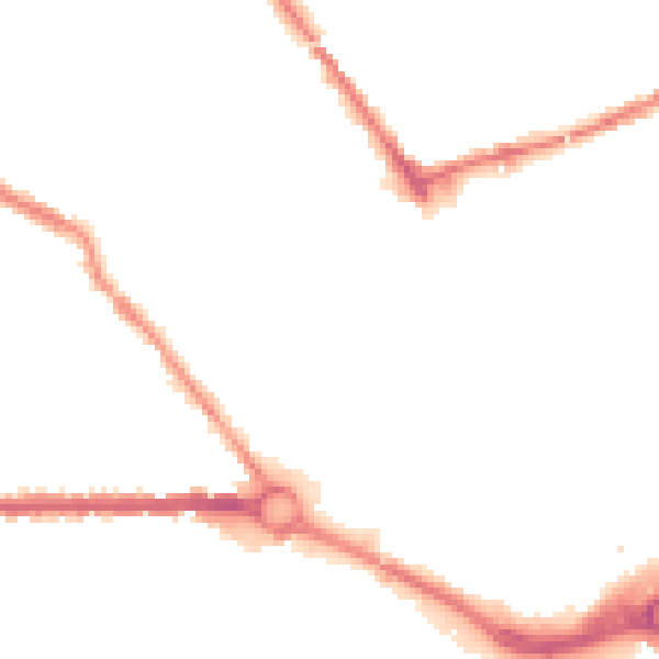 Night-time road noise heatmap for S70 2JT