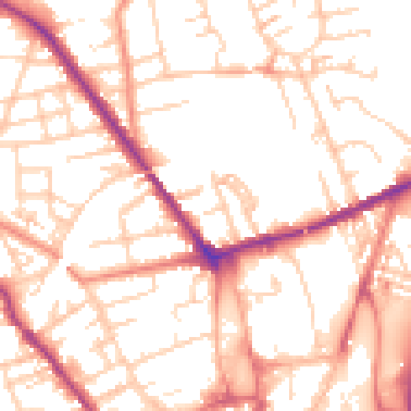 Daytime road noise heatmap for S70 2LG