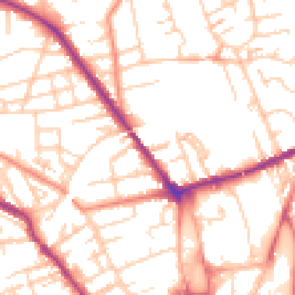 Daytime road noise heatmap for S70 2LN